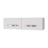 Armário 2 Portas Cozinha Aério Íris MB1 79cm Branco Com Puxador Cor Cromado