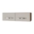 Armário 2 Portas Cozinha Aério Íris MB1 79cm Savana\Off White Com Puxador Cor Cromado