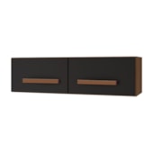 Armário 2 Portas Cozinha Aério Íris MB1 79cm Savana\Preto Com Puxador Cor Cobre