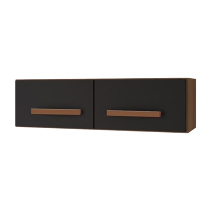 Armário 2 Portas Cozinha Aério Íris MB1 79cm Savana\Preto Com Puxador Cor Cobre
