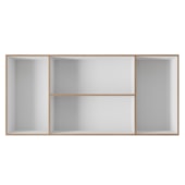 Armário 4 Portas Cozinha Aéreo Íris MB1 120cm Savana\Off White Com Puxador Cor Cromado