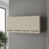 Armário 4 Portas Cozinha Aério Íris MB1 120cm Savana\Off White Com Puxador Cor Cobre
