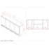 Armário 4 Portas Cozinha Aério Íris MB1 120cm Savana\Off White Com Puxador Cor Cobre