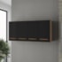 Armário 4 Portas Cozinha Aério Íris MB1 120cm Savana\Preto Com Puxador Cor Cobre