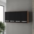 Armário 4 Portas Cozinha Aério Íris MB1 120cm Savana\Preto Com Puxador Cor Cromado
