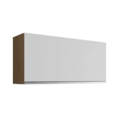 Armário Aéreo p/ Cozinha Maya A03 120cm 3 Portas Amêndoa/Branco