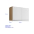 Armário Aéreo p/ Cozinha Maya A03 80cm 2 Portas Amêndoa/Branco