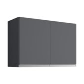 Armário Aéreo p/ Cozinha Maya A03 80cm 2 Portas Cinza Fosco