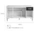 Armário Balcão Gabriela com Gaveta Flex Branco ou Branco e Preto para Pia de Cozinha sem Tampo 1,50M 4 Portas - AJL Decor