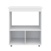 Armário Multiuso Lira 2 Portas Cozinha MB1 Branco com Puxador Cromado