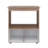 Armário Multiuso Lira 2 Portas Cozinha MB1 Savana\Off White com Puxador Cromado