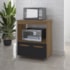 Armário Multiuso Lira 2 Portas Cozinha MB1 Savana\Preto com Puxador Cobre
