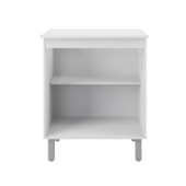 Armário Multiuso Lis 2 Portas Cozinha MB1 Branco Puxador Branco