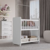 Berço Lótus com Grade Fixa MB1 Branco