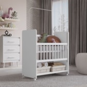 Berço Lótus com Grade Móvel MB1 Branco