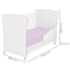 Berço Mini Cama Tati Brilhar Q01 Branco/Rosa - Amarena Móveis