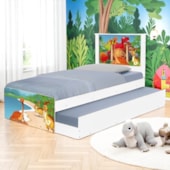Bi Cama Infantil Solteiro Aventura Jurassica 195cm x 96cm KMTEB
