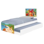 Bi Cama Infantil Solteiro Aventura Jurassica 195cm x 96cm KMTEB