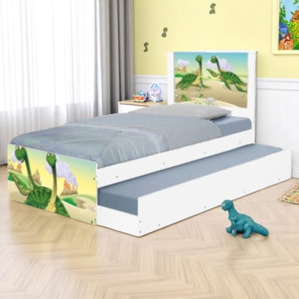 Bi Cama Infantil Solteiro Dinossauros 195cm x 96cm KMTEB