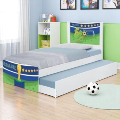 Bi Cama Infantil Solteiro Futebol 195cm x 96cm KMTEB