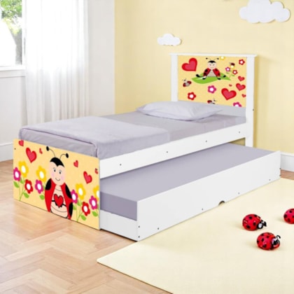 Bi Cama Infantil Solteiro Joaninha 195cm x 96cm KMTEB