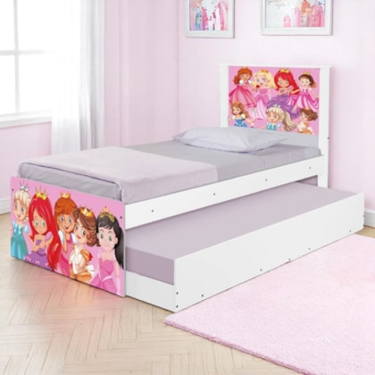 Bi Cama Infantil Solteiro Princesas 195cm x 96cm KMTEB