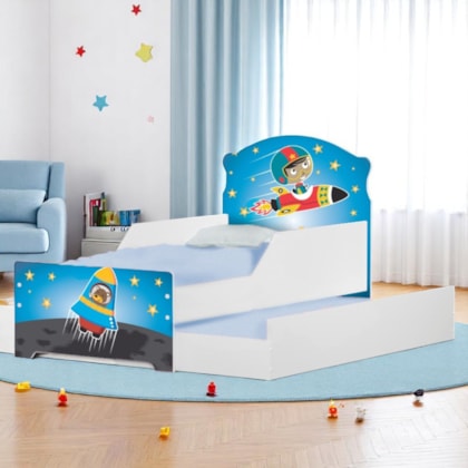 Bi Cama Infantil Viagem Espacial 153cm x79cm KMCB