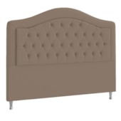 Cabeceira Casal Ághata P04 140 cm Suede Marrom Claro TCA 945 - Amarena Móveis