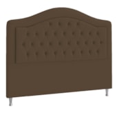 Cabeceira Casal Ághata P04 140 cm Suede Marrom TCA 942 - Amarena Móveis