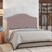 Cabeceira Casal Ághata P04 140 cm Suede Rosê TCA 949 - Amarena Móveis