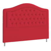 Cabeceira Casal Ághata P04 140 cm Suede  Vermelho TCA 53 - Amarena Móveis