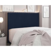 Cabeceira Casal Australia SPZ 140cm Suede Azul Marinho