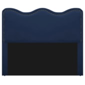 Cabeceira Casal Bari P02 140 cm para cama Box Suede Azul Marinho - Amarena Móveis