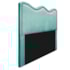Cabeceira Casal Bari P02 140 cm para cama Box Suede Azul Tiffany - Amarena Móveis