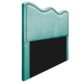 Cabeceira Casal Bari P02 140 cm para cama Box Suede Azul Tiffany - Amarena Móveis