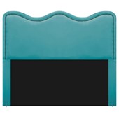 Cabeceira Casal Bari P02 140 cm para cama Box Suede Azul Turquesa - Amarena Móveis