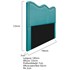 Cabeceira Casal Bari P02 140 cm para cama Box Suede Azul Turquesa - Amarena Móveis