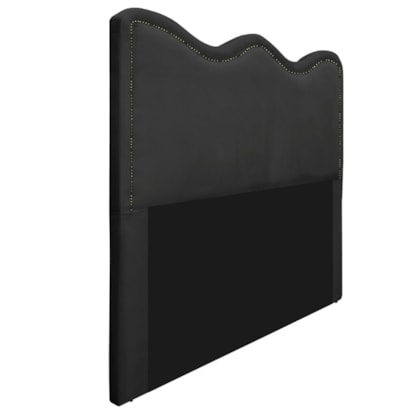 Cabeceira Casal Bari P02 140 cm para cama Box Suede Preto - Amarena Móveis