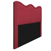 Cabeceira Casal Bari P02 140 cm para cama Box Suede Vermelho - Amarena Móveis