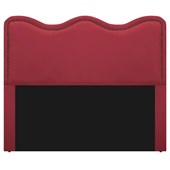 Cabeceira Casal Bari P02 140 cm para cama Box Suede Vermelho - Amarena Móveis