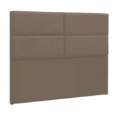 Cabeceira Casal Berlim P04 140 cm Suede Marrom Claro TCA 945 - Amarena Móveis