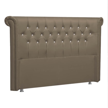 Cabeceira Casal Brescia P04 140 cm Suede Marrom Claro TCA 945 - Amarena Móveis