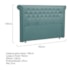 Cabeceira Casal Brescia P04 140 cm Suede Turquesa TCA 946 - Amarena Móveis