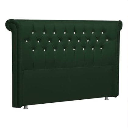 Cabeceira Casal Brescia P04 140 cm Suede Verde TCA 947 - Amarena Móveis