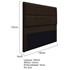Cabeceira Casal Brick P02 140 cm para cama Box Corano Marrom - Amarena Móveis
