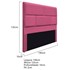 Cabeceira Casal Brick P02 140 cm para cama Box Corano Pink - Amarena Móveis