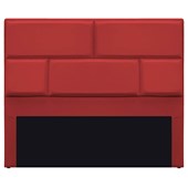 Cabeceira Casal Brick P02 140 cm para cama Box Corano Vermelho - Amarena Móveis