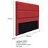 Cabeceira Casal Brick P02 140 cm para cama Box Corano Vermelho - Amarena Móveis