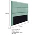 Cabeceira Casal Brick P02 140 cm para cama Box Linho Azul Turquesa - Amarena Móveis