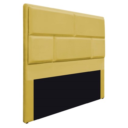 Cabeceira Casal Brick P02 140 cm para cama Box Suede Amarelo - Amarena Móveis
